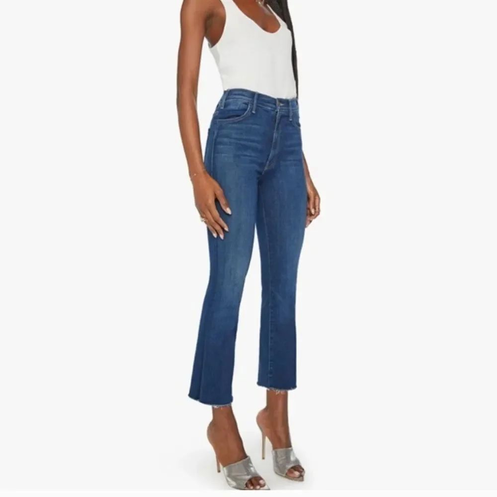 MOTHER The Hustler Ankle Fray Home Movies Wash Jeans Sz 24